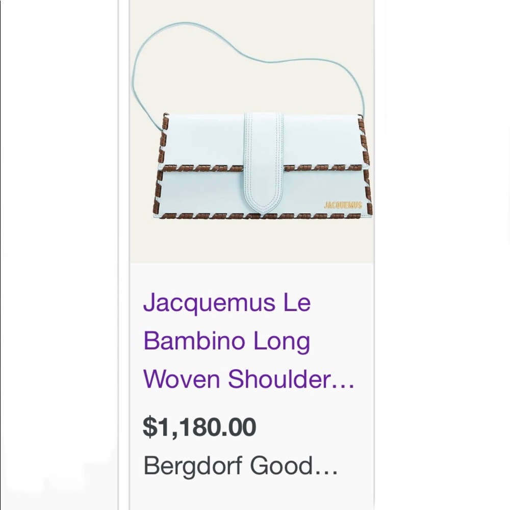 Jacquemus blue purse clutch magnet big carry leather brown le bambino long bag
